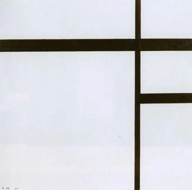 Komposition i hvid og sort II - Piet Mondrian