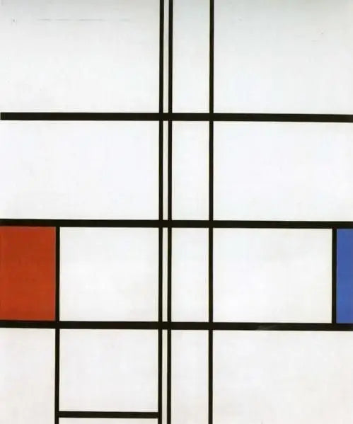 Komposition i hvid, rød og blå - Piet Mondrian