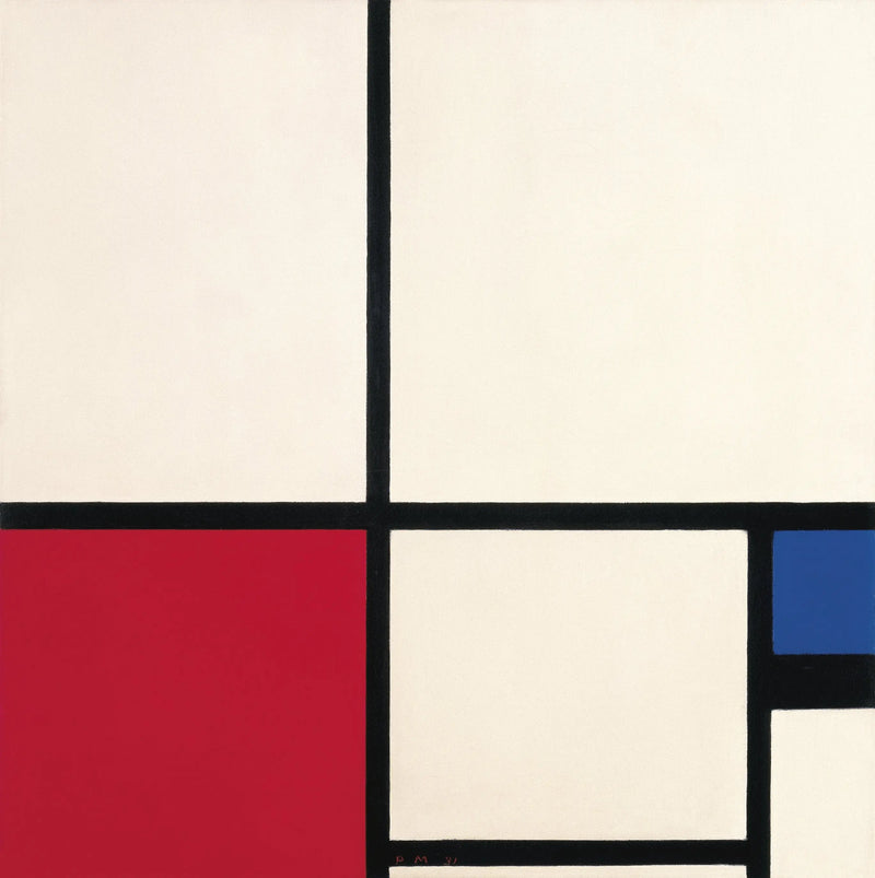 Farvesammensætning / Sammensætning nr. I med rød og blå - Piet Mondrian
