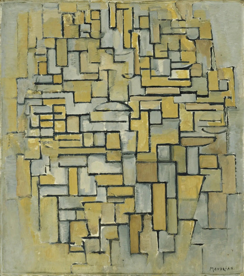 Komposition i brun og grå - Piet Mondrian