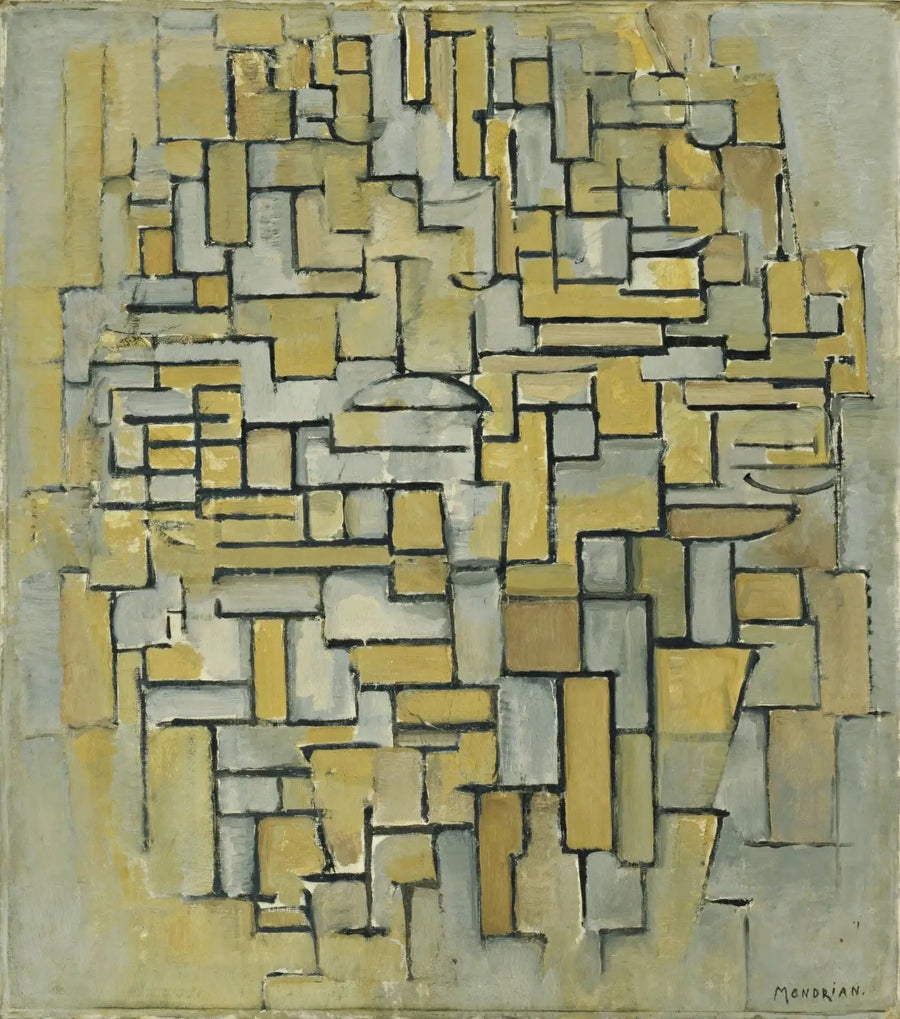 Komposition i brun og grå - Piet Mondrian