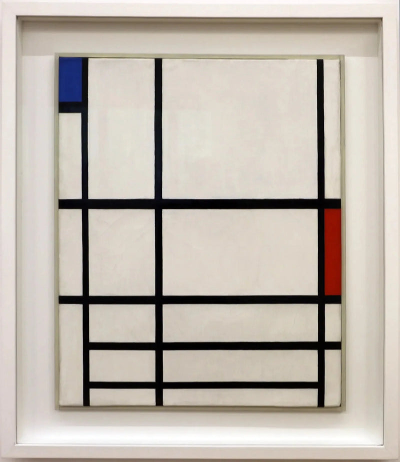 Komposition i rød, blå og hvid II - Piet Mondrian