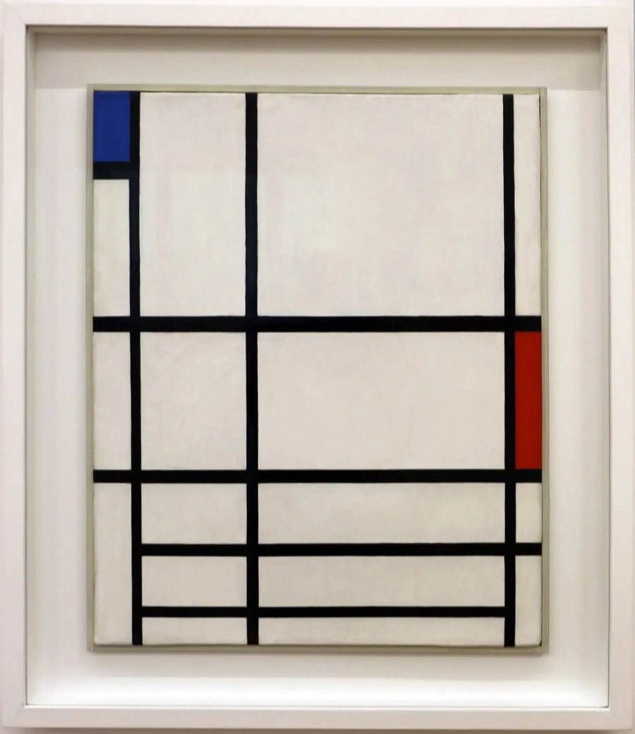 Komposition i rød, blå og hvid II - Piet Mondrian