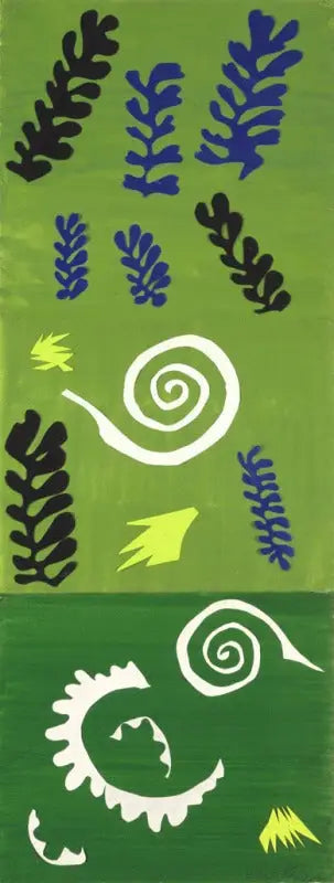 Grøn baggrundskomposition - Henri Matisse