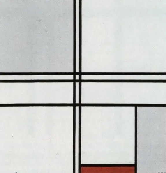Komposition (nr. 1) Grå-Rød - Piet Mondrian