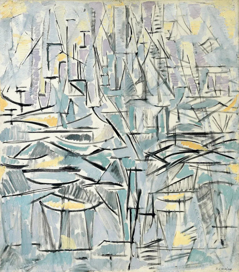 Komposition nr. XVI, Komposition 1 (Træer) - Piet Mondrian