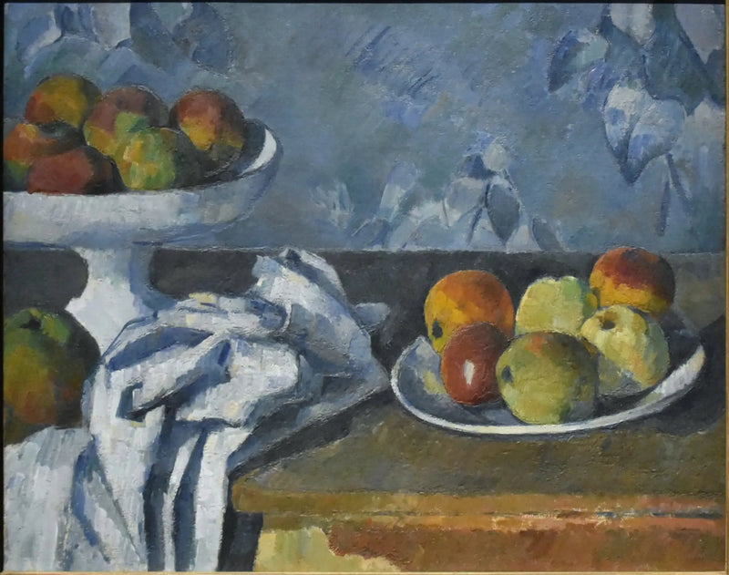 Frugtskål, tallerken og æbler - Paul Cézanne