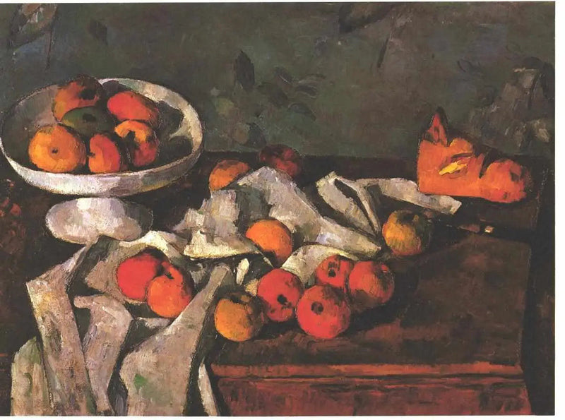 Skål, æbler og brød - Paul Cézanne