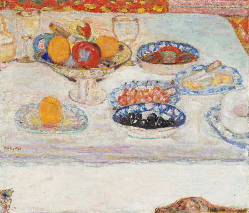 Frugtskåle og tallerkener - Pierre Bonnard