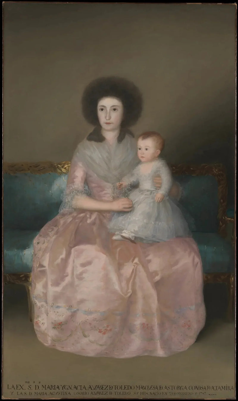 Condesa de Altamira og hendes datter, María Agustina - Francisco de Goya