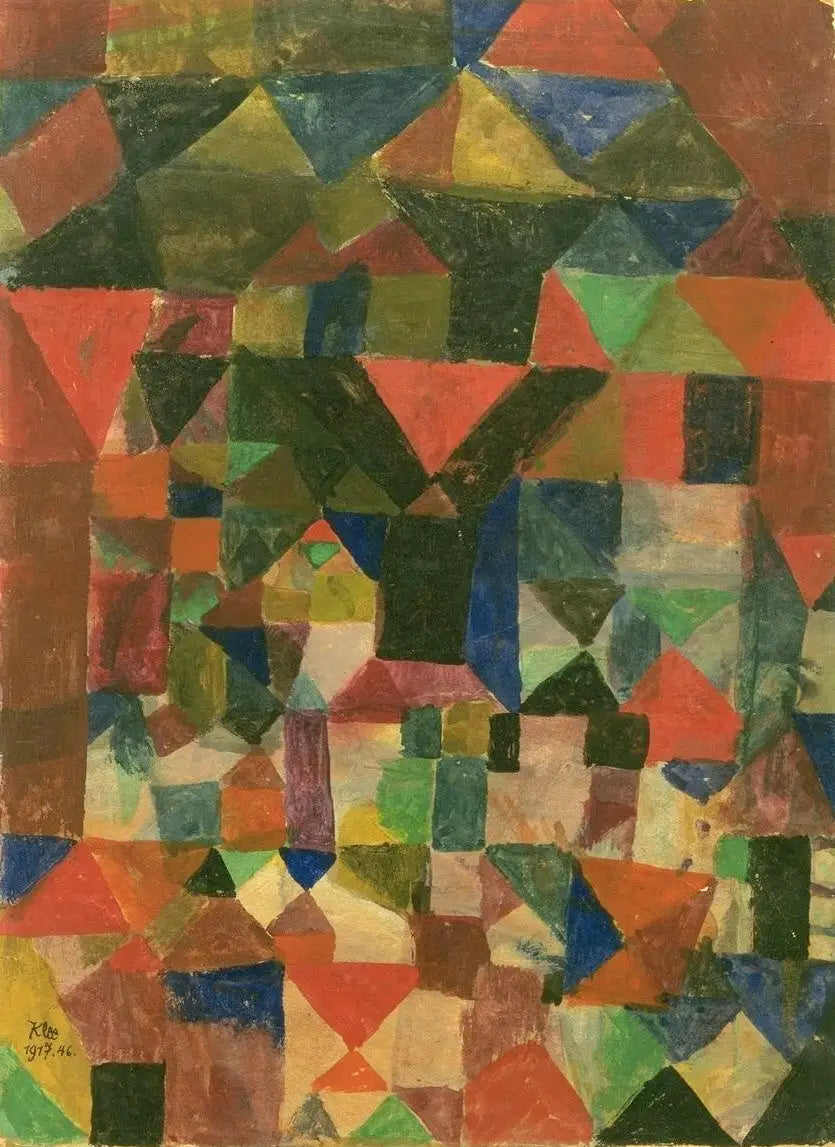 Construction de type urbain - Paul Klee image 1 reproduction de peinture à l’huile