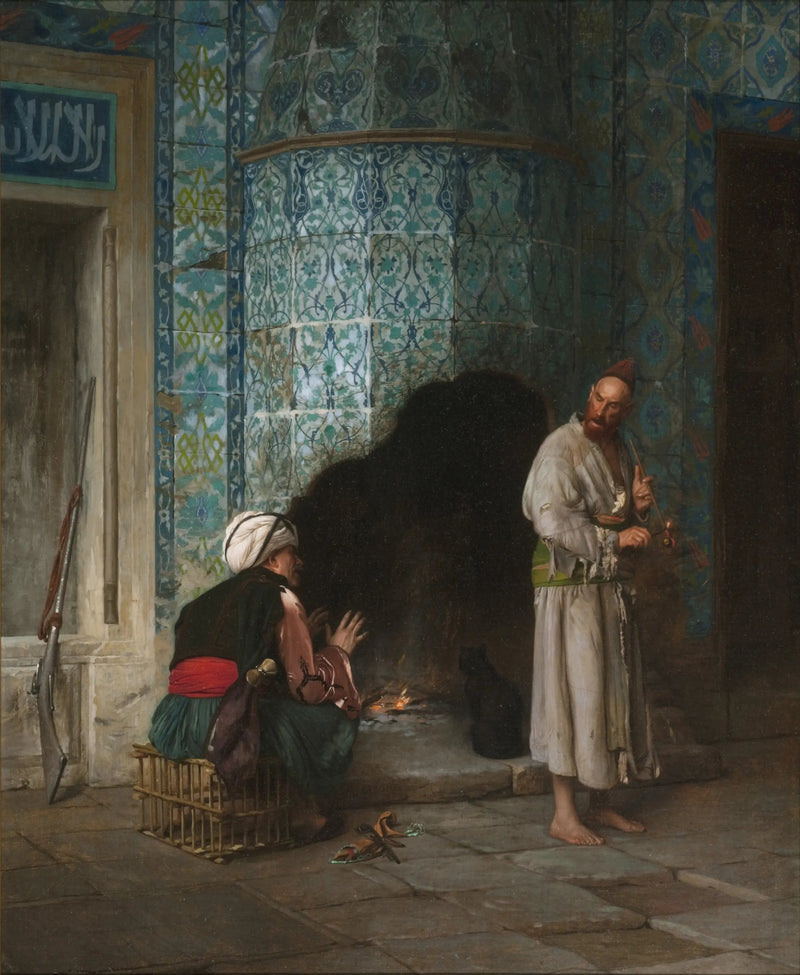 Samtale ved pejsen - Jean-Léon Gérôme