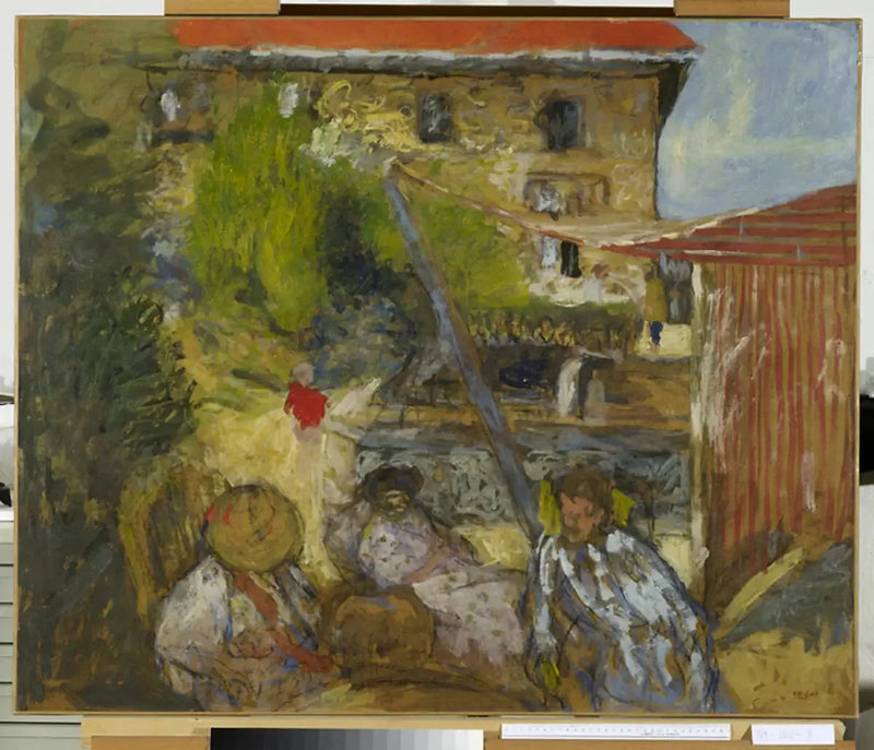 Samtale i haven - Édouard Vuillard