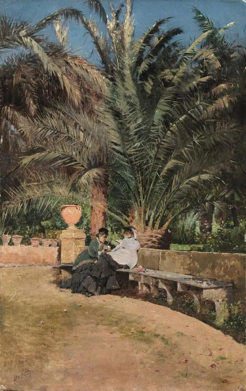Samtale i haven - Giuseppe De Nittis