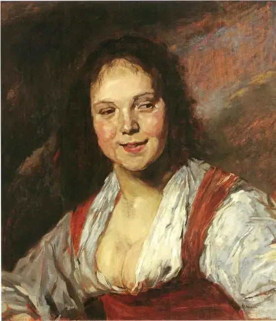 Kopi af den Bohemske efter Frans Hals (Ung kvinde) - Max Liebermann