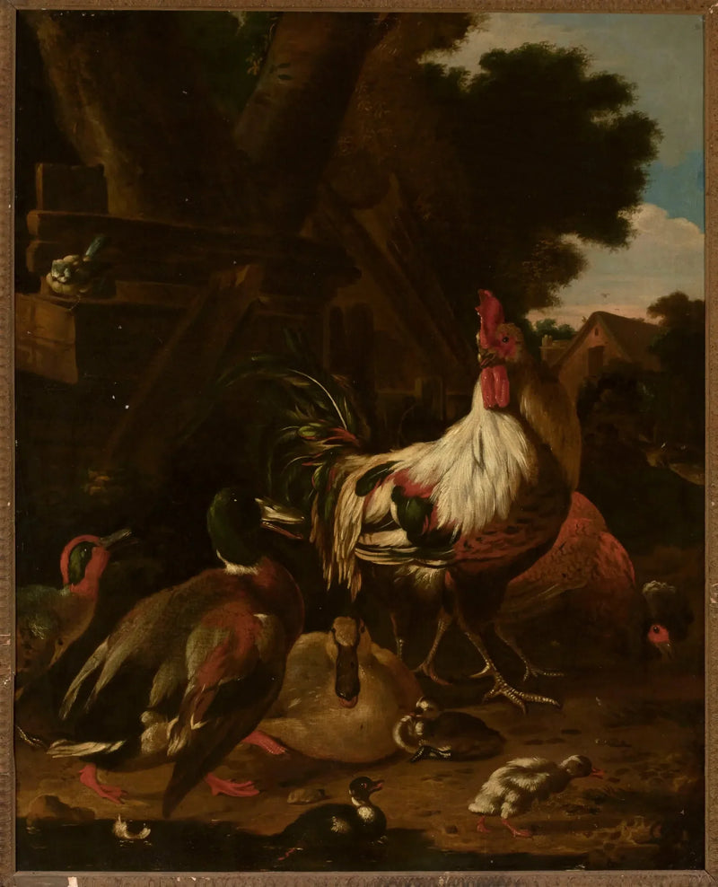 Høne og ænder - Melchior de Hondecoeter