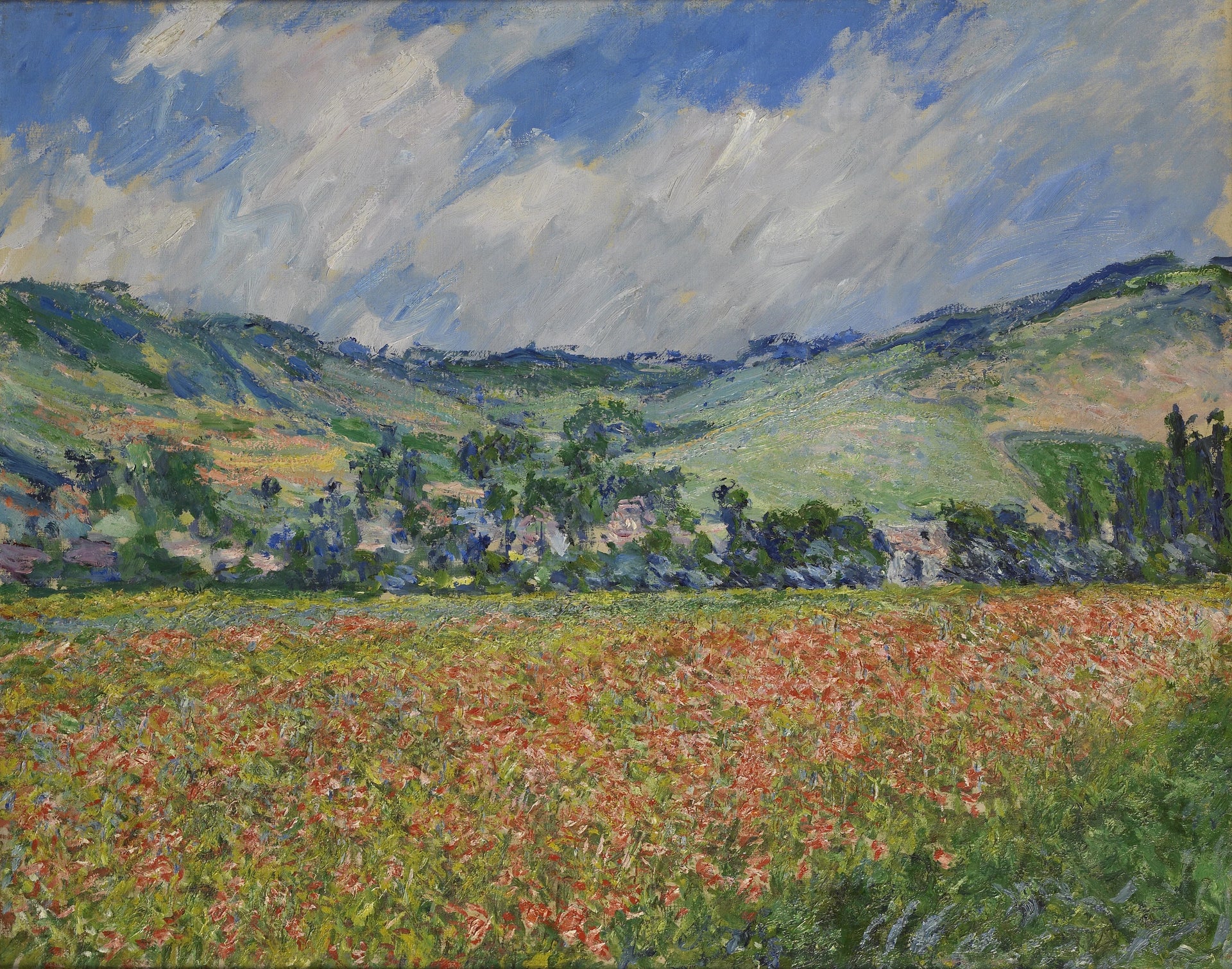 Champ de coquelicots, environs de Giverny W999 par Claude Monet, Musée des Beaux-Arts de Rouen