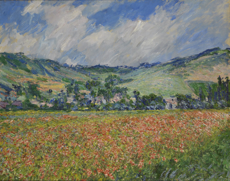 Valmuemark, omegn af Giverny W999 - Claude Monet