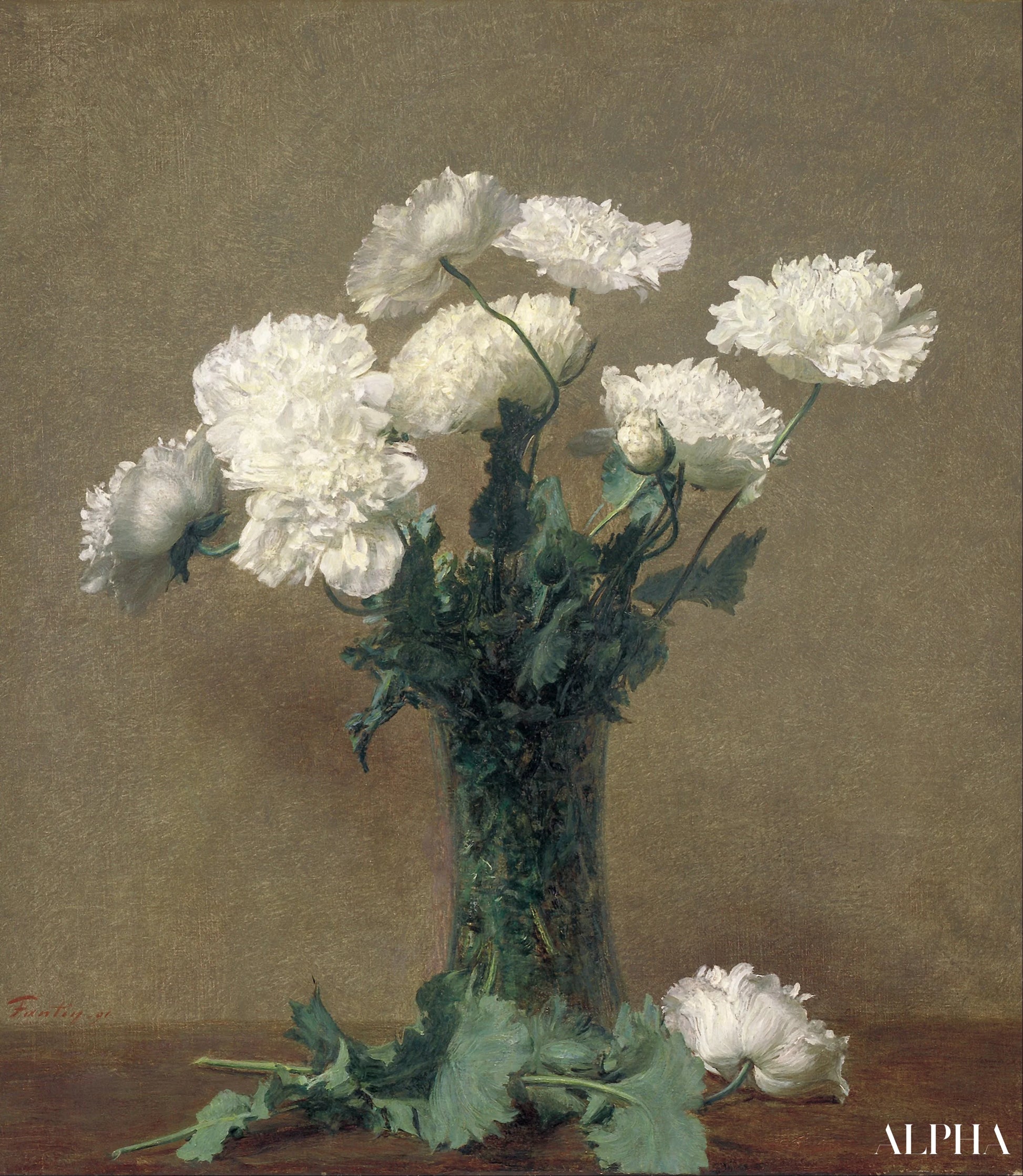 Coquelicots - Henri Fantin-Latour - Reproduktioner af malerier og højkvalitets malerier