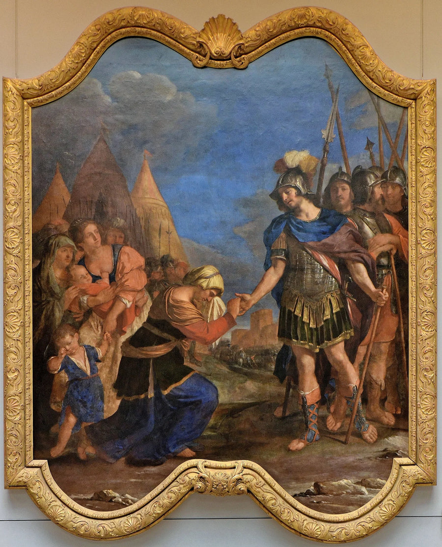 Coriolan leveret af sin mor - Guercino
