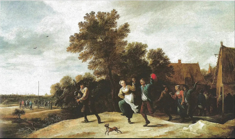 Cornemuseur med dansere - David Teniers den Yngre