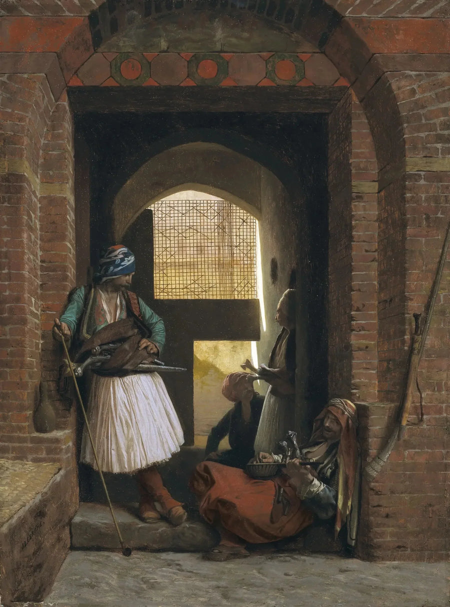 Vagtbygning af svindlere i Kairo - Jean-Léon Gérôme