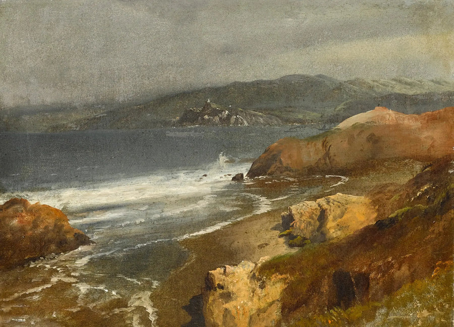 Pacifickysten, Californien eller udsigt til Point Bonita fyr - Albert Bierstadt