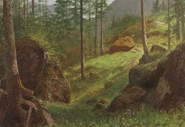 Coteau boisé - Albert Bierstadt - Alpha Reproduction