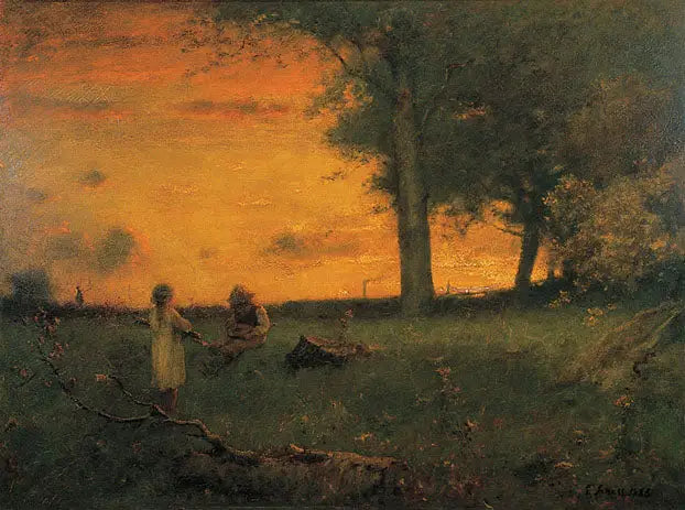 Solnedgang i Montclair - George Inness