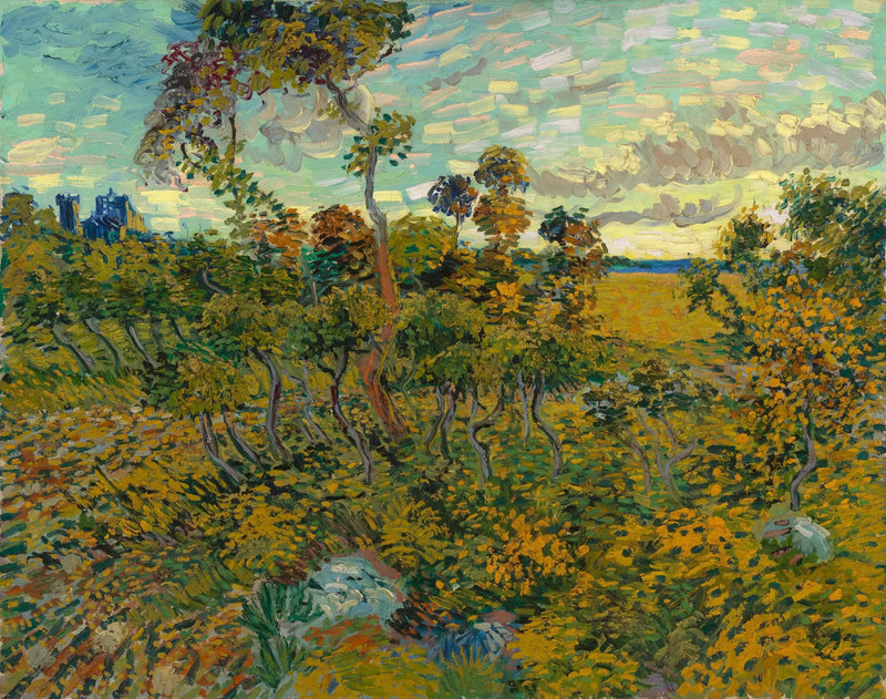 solnedgang ved Montmajour - Vincent van Gogh