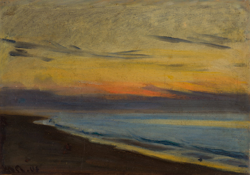 Solnedgang i Skagen - Michael Peter Ancher