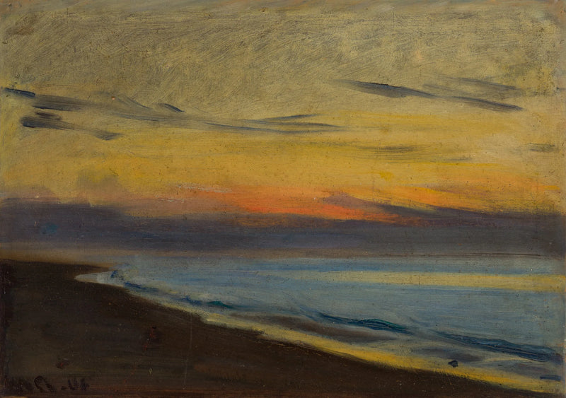 Solnedgang i Skagen - Michael Peter Ancher