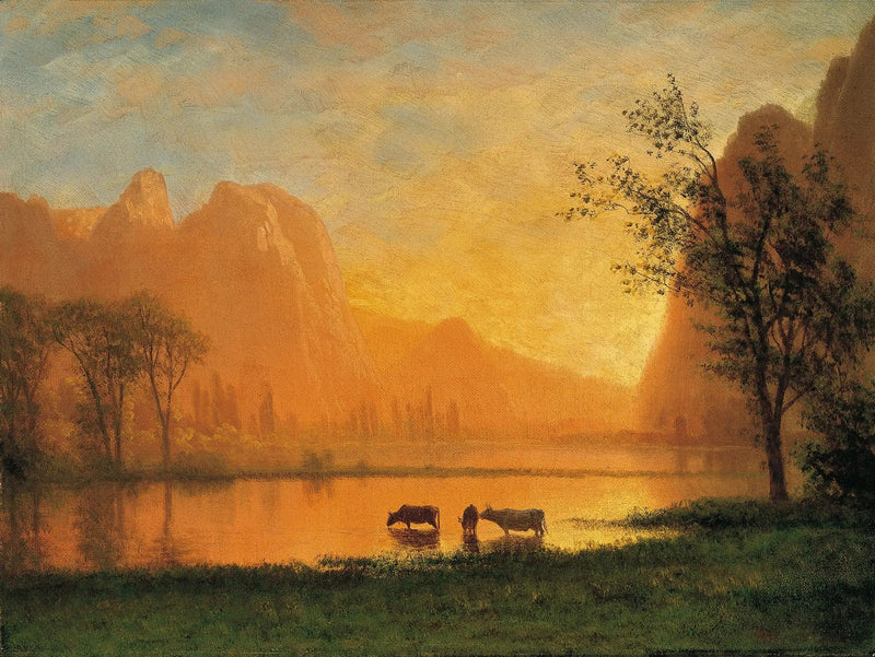 Solnedgang i Yosemite - Albert Bierstadt