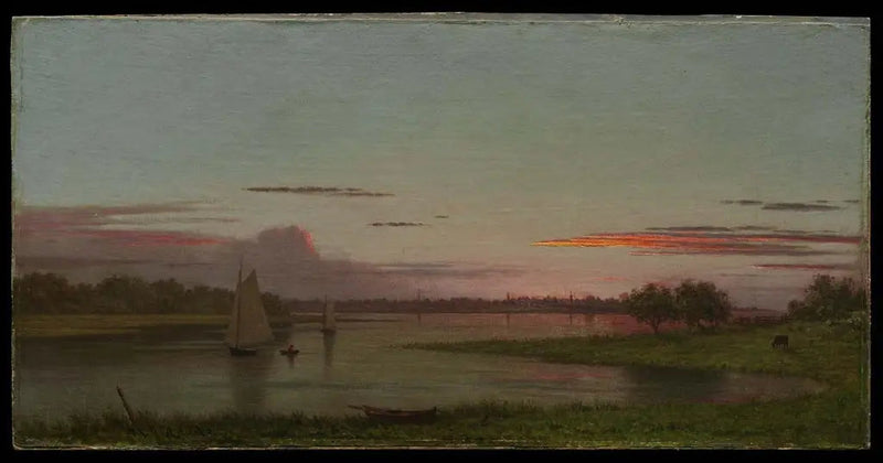Solnedgang, Black Rock, Connecticut - Martin Johnson Heade