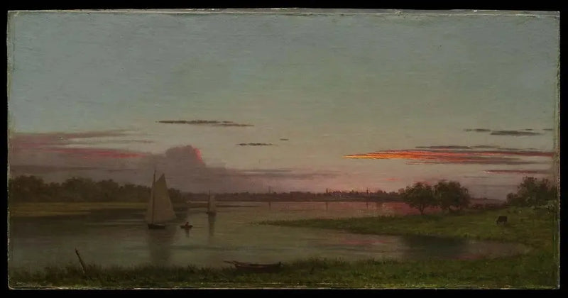 Solnedgang, Black Rock, Connecticut - Martin Johnson Heade