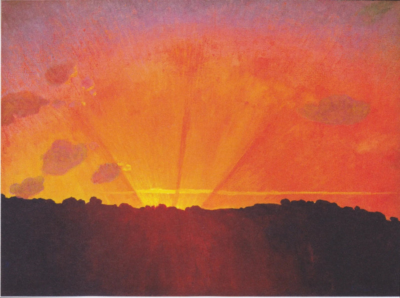 Solnedgang, orange himmel - Félix Vallotton