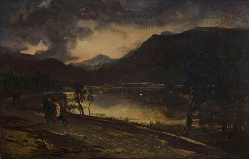 Solnedgang i Skotland - Edwin Henry Landseer