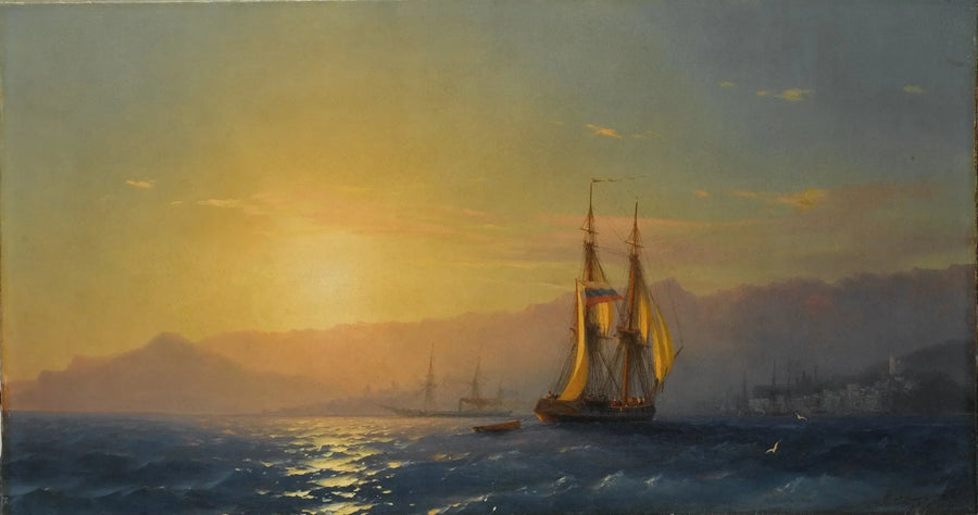 Solnedgang over havet - Ivan Aïvazovski