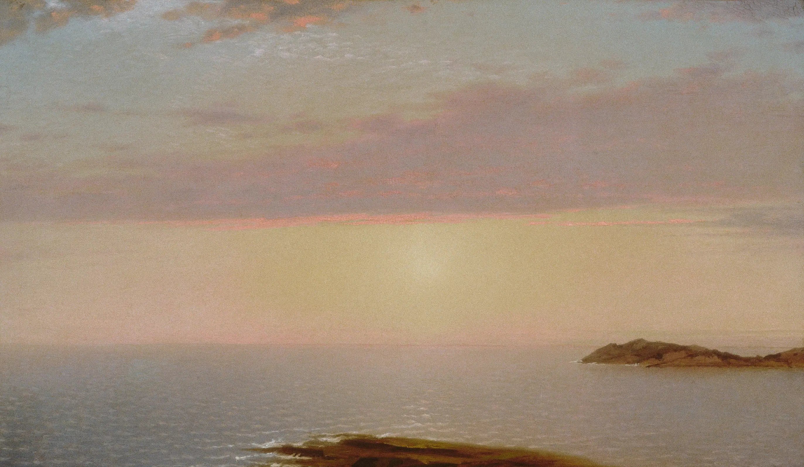 Coucher de soleil - John Frederick Kensett image 1 reproduction artisanale de tableau
