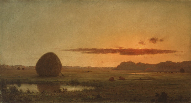Solnedgang, Newburyport Meadows - Martin Johnson Heade