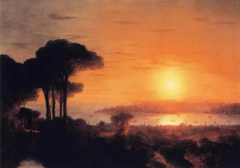 Solnedgang over Guldbugten - Ivan Aïvazovski