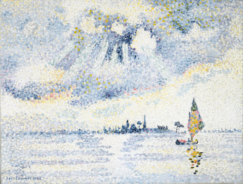 Solnedgang over Venedigs lagune - Henri-Edmond Cross