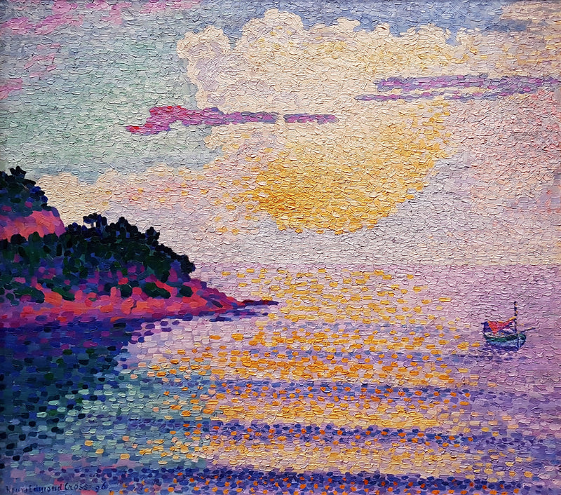 Solnedgang over havet - Henri-Edmond Cross