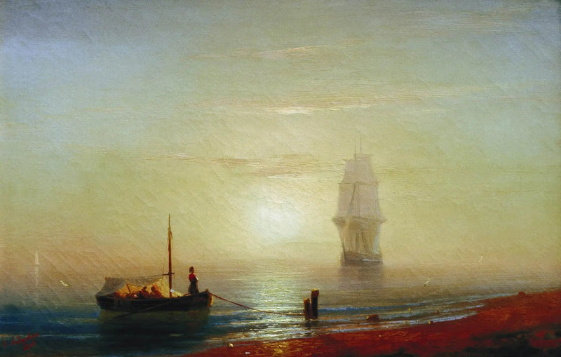 Solnedgang over havet - Ivan Aïvazovski