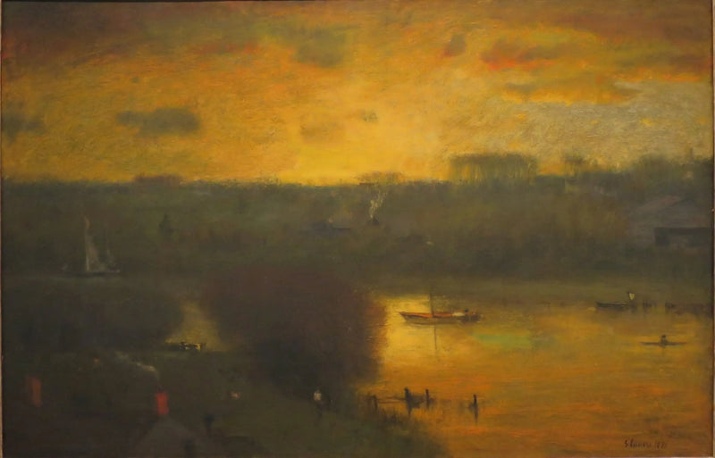 Solnedgang over Passaic - George Inness