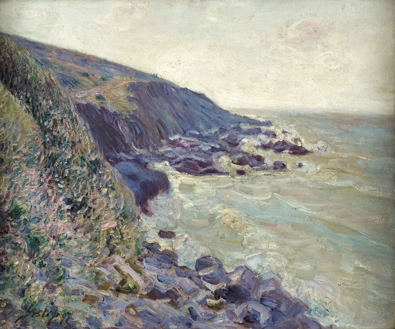 Sydvestlig vind over Langland-bugten, morgenens effekt - Alfred Sisley
