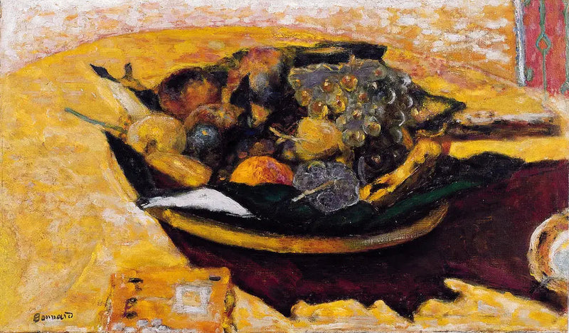 Frugtskål på et bord - Pierre Bonnard
