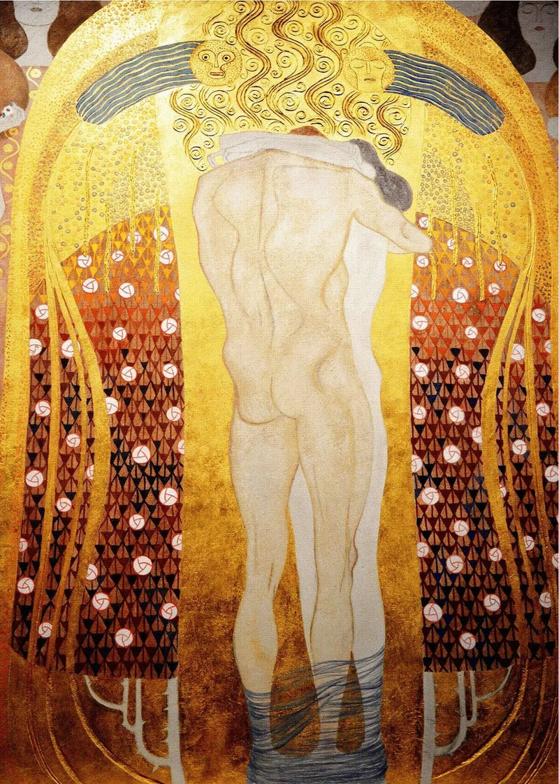 Omfavnede par (Beethoven frise) - Gustav Klimt