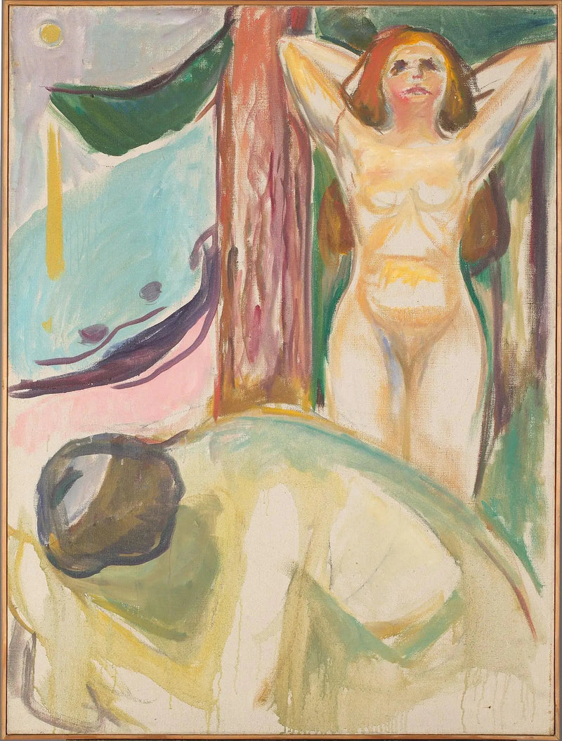 Nøgenpar på stranden - Edvard Munch