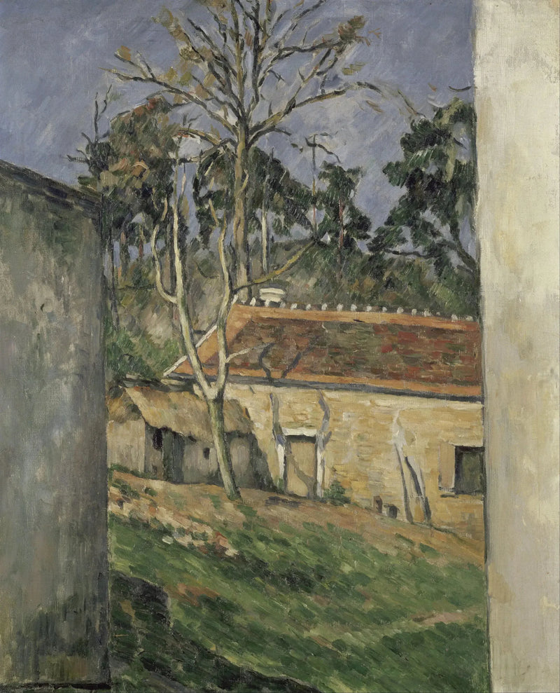 Gårdsplads i Auvers - Paul Cézanne